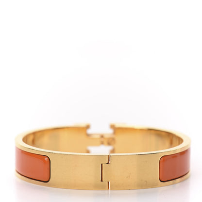 Hermes Enamel Narrow Clic Clac H Bracelet PM Orange 3 of 5