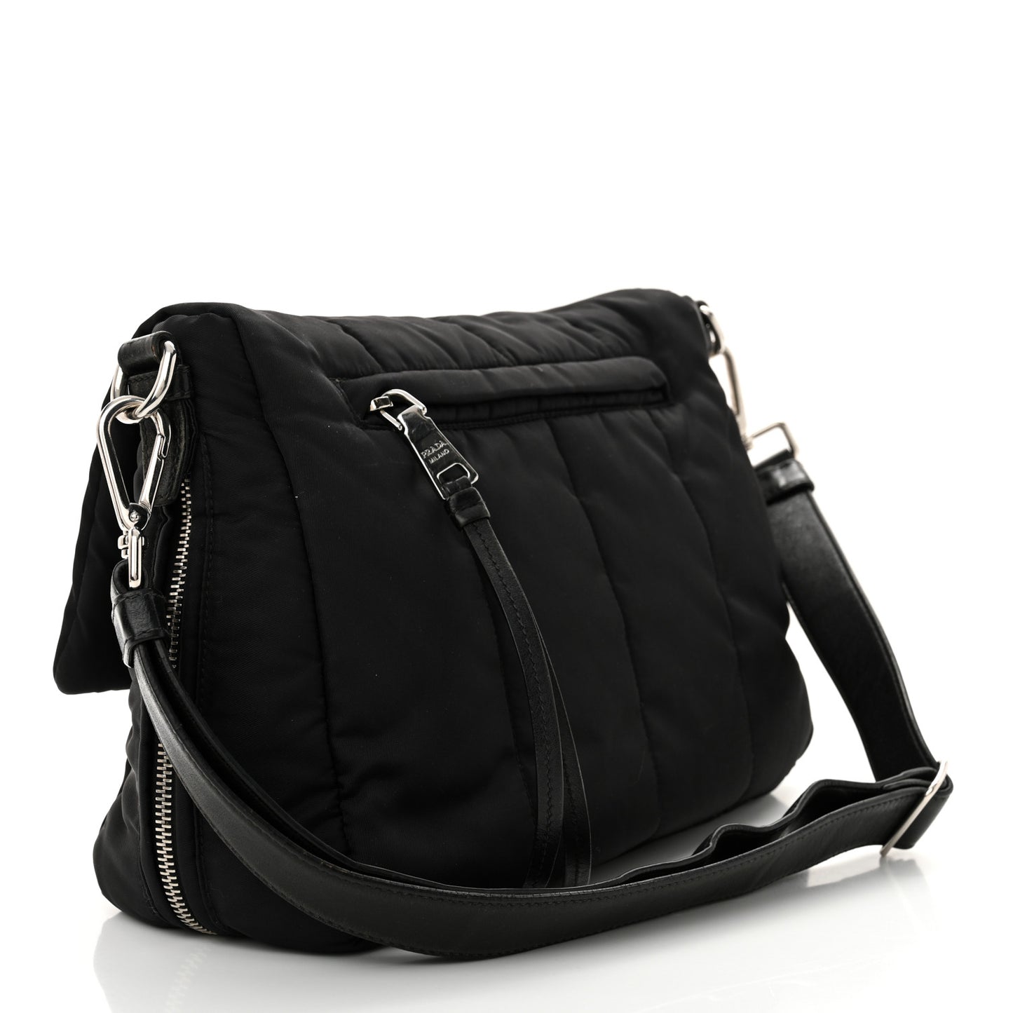 Tessuto Nylon Bomber Messenger Black