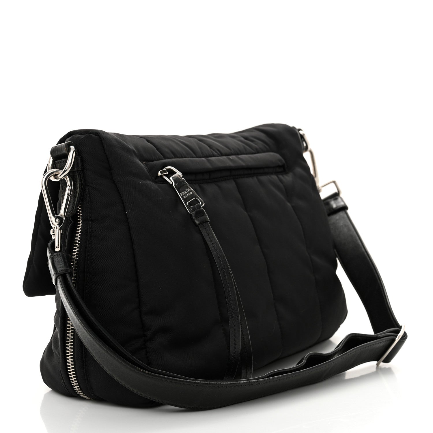 Prada Tessuto Nylon Bomber Messenger Black 3 of 14