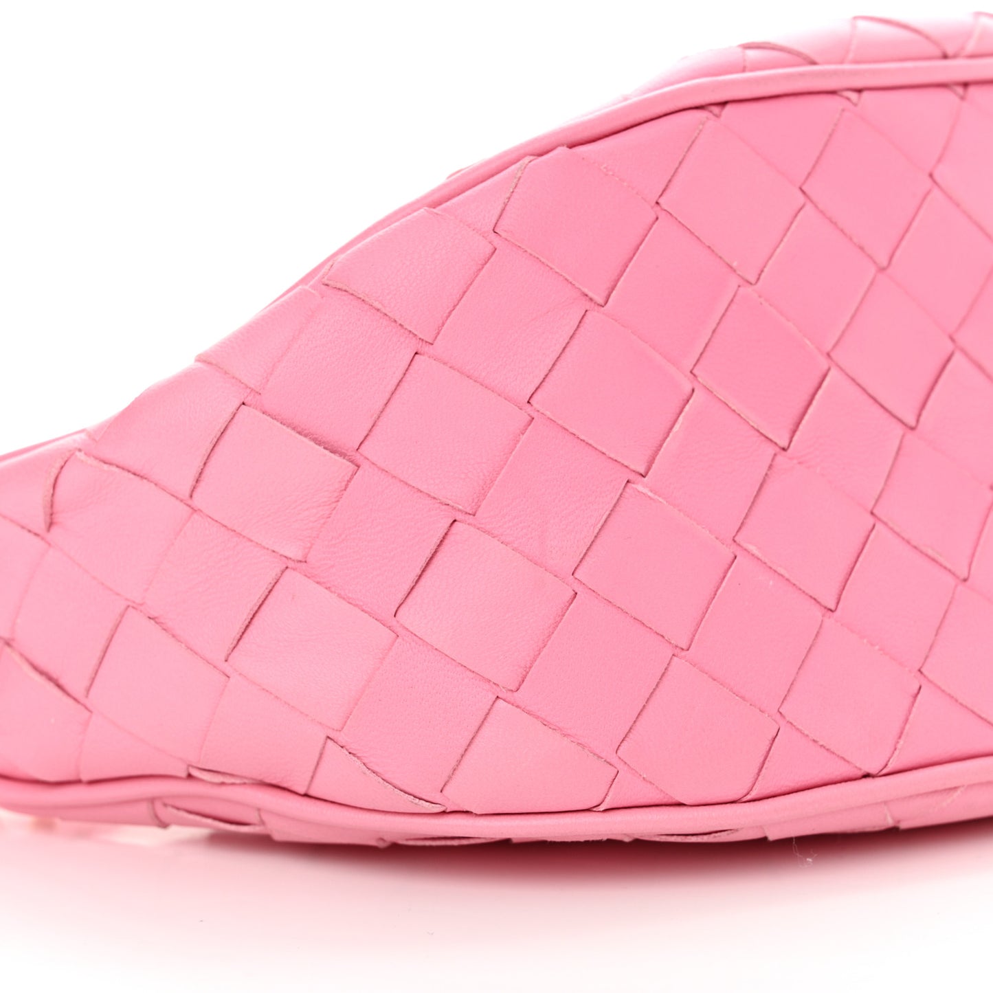 Nappa Intrecciato Half Moon Pouch On Strap Ribbon