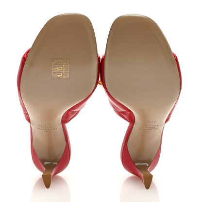 Valentino Garavani Nappa Quilted Roman Stud 65mm Slide Sandals 37.5 Red 5 of 7