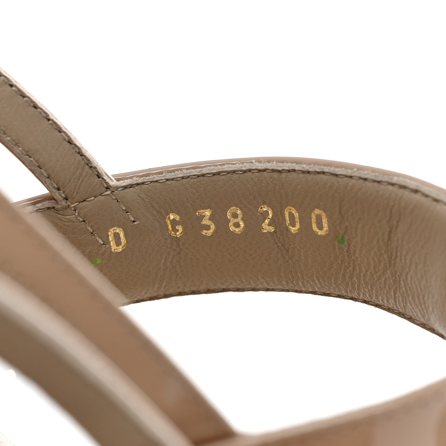 Chanel Lambskin Patent Chain CC Logo Thong Sandals 38 Beige 8 of 9
