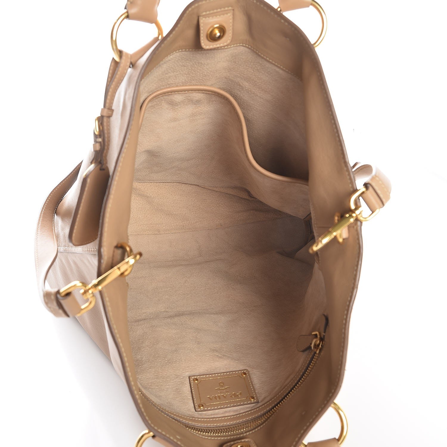 Prada Soft Calf Tote Sughero 6 of 11