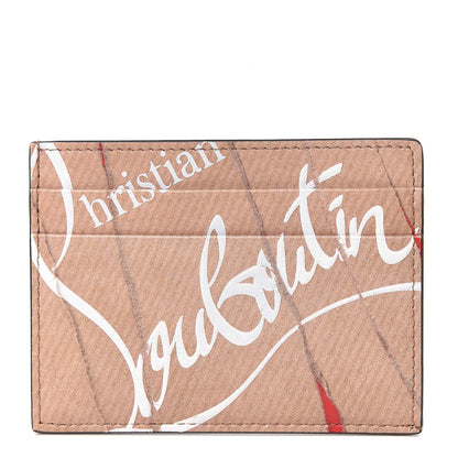 Christian Louboutin Calfskin Kios Kraft Print Card Holder Kraft 1 of 6