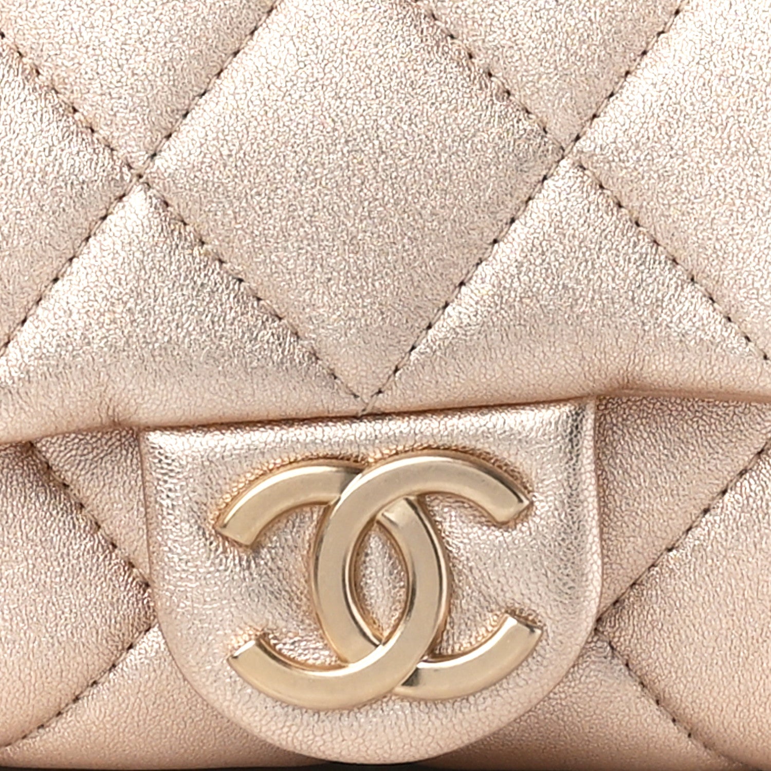 Chanel Metallic Lambskin Lacquered Quilted Small Flap Gold 9 of 11