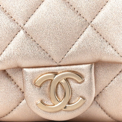 Chanel Metallic Lambskin Lacquered Quilted Small Flap Gold 9 of 11