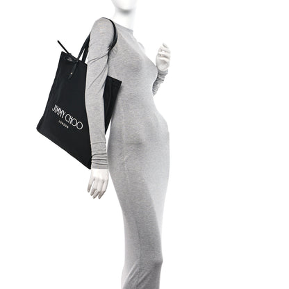 Jimmy Choo Canvas Logo Tote Black 2 of 9