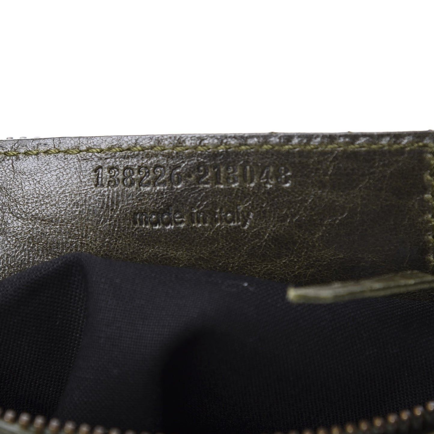 Chevre Classic Hardware Shoulder Bag Olive