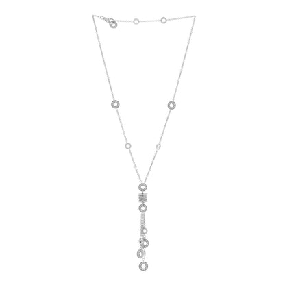 Bulgari 18K White Gold Diamond B.Zero1 Drop Necklace 3 of 4