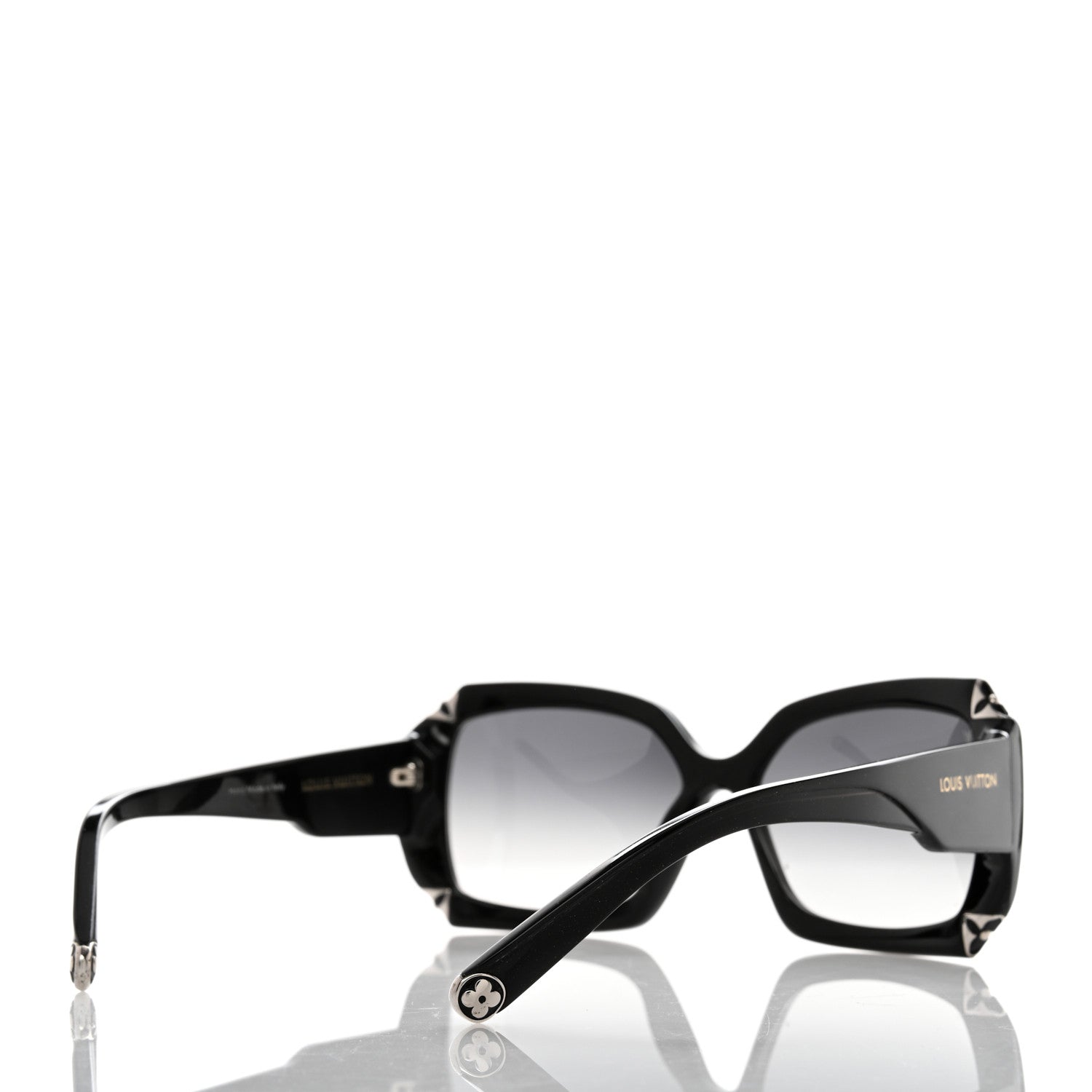 Louis Vuitton Acetate Hortensia Sunglasses Z0365W Black Glitter 4 of 7