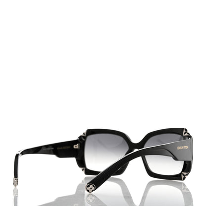 Louis Vuitton Acetate Hortensia Sunglasses Z0365W Black Glitter 4 of 7