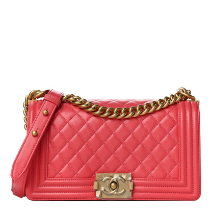 Chanel Caviar Quilted Medium Boy Flap Pink 1 of 10