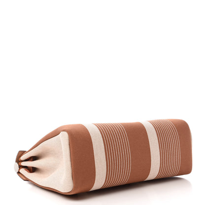 Hermes Vache Hunter Toile H Vibration Herbag Zip Retourne 31 PM Fauve Ecru Beige 5 of 12