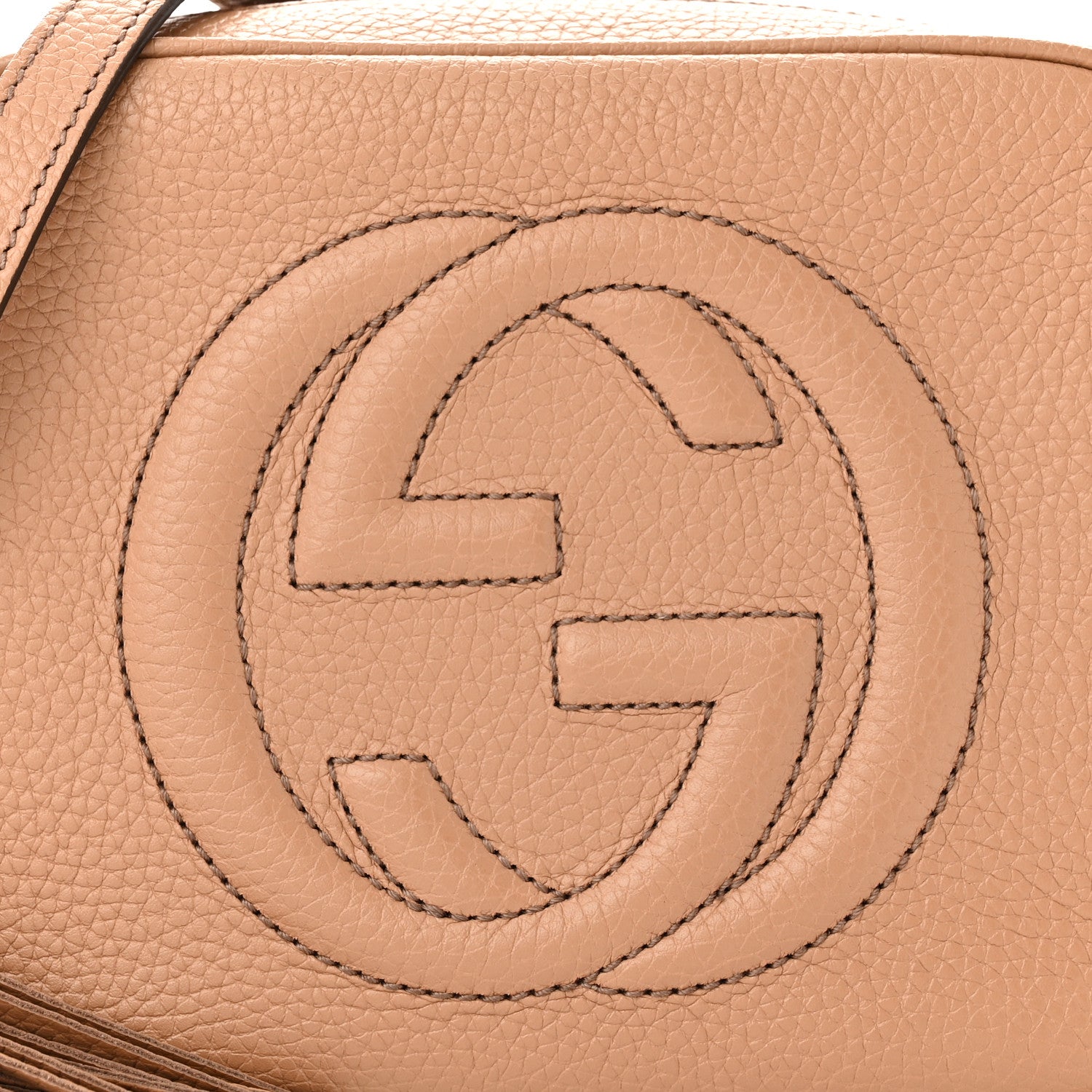 Gucci Pebbled Calfskin Small Soho Disco Bag Camelia 8 of 12