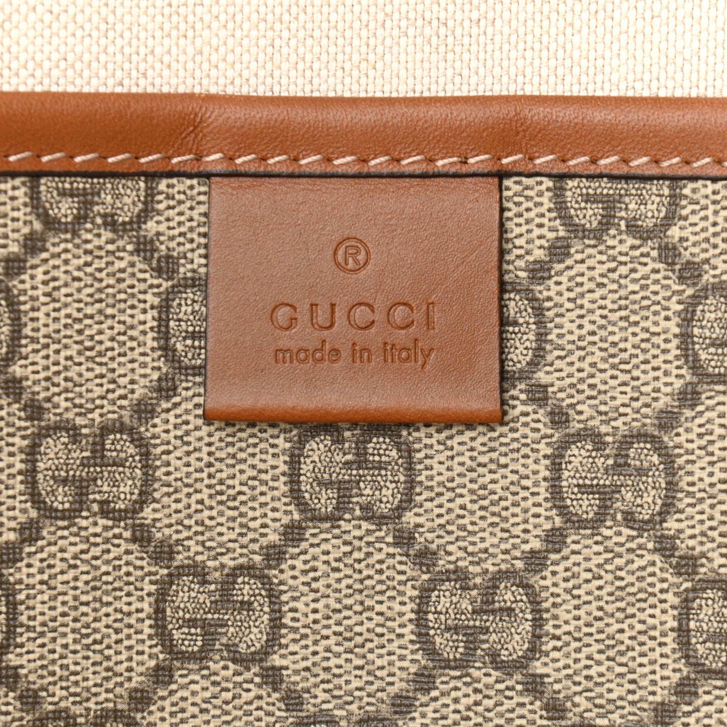 GG Plus Monogram Medium Signature Web Loop Tote Brown