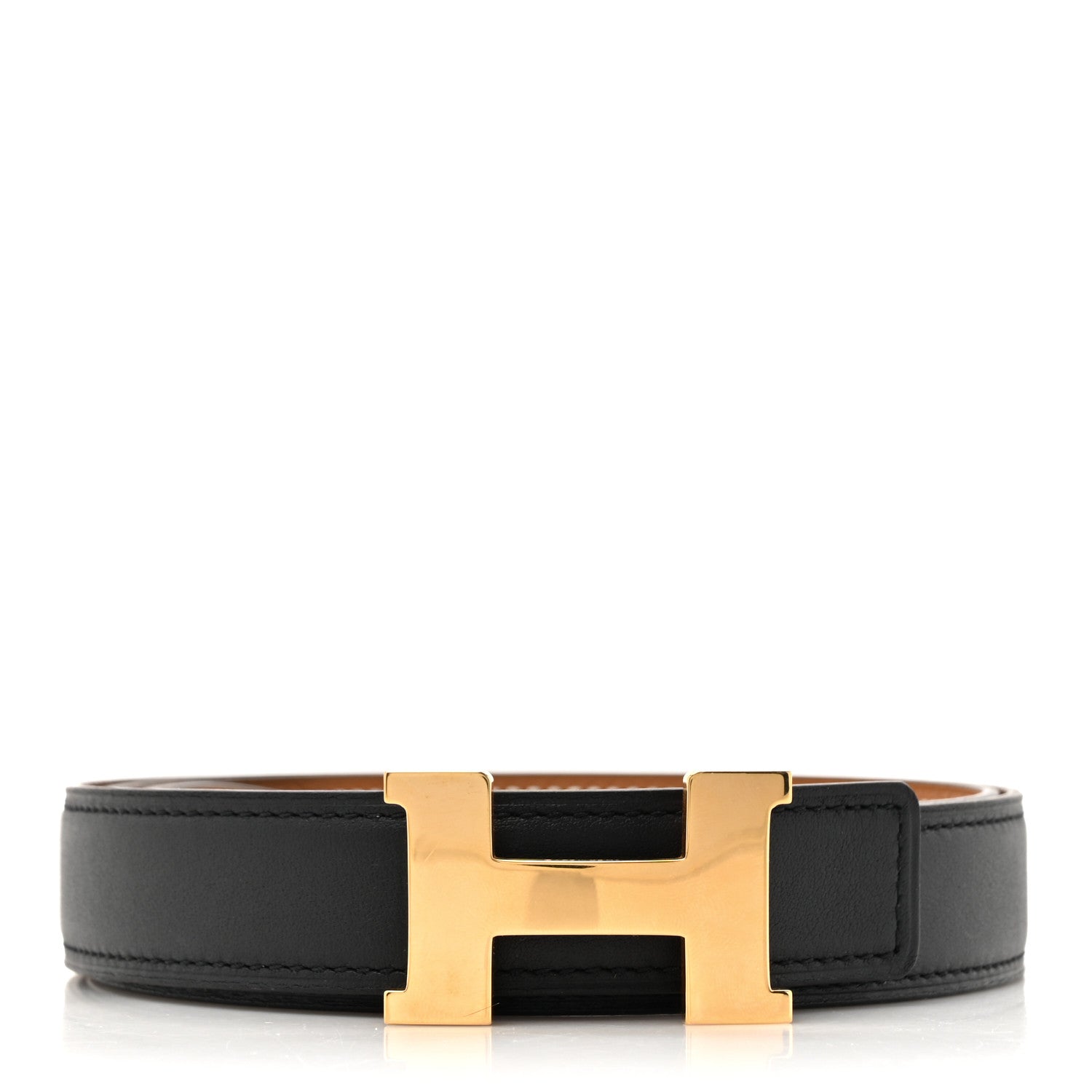 Hermes Swift Epsom 24mm Mini Constance H Belt 85 34 Black Gold 2 of 7
