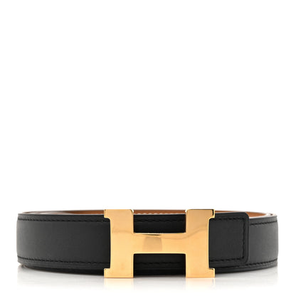 Hermes Swift Epsom 24mm Mini Constance H Belt 85 34 Black Gold 2 of 7