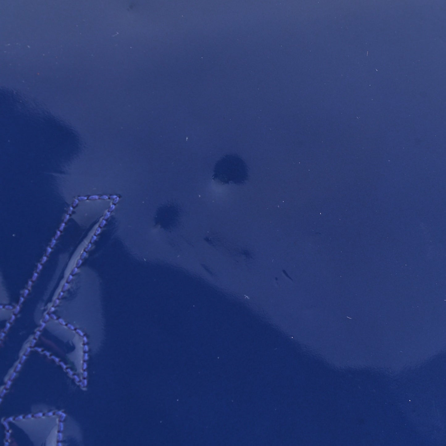 Patent Calfskin Monogram Large Belle De Jour Clutch Royal Blue