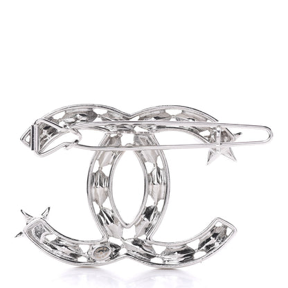 Chanel Crystal Starfall CC Hair Clip Silver 3 of 4