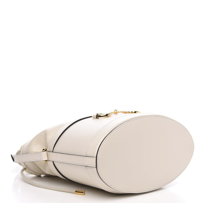 Gucci Azalea Sakai Calfskin Horsebit 1955 Drawstring Bucket Bag Mystic White 4 of 9