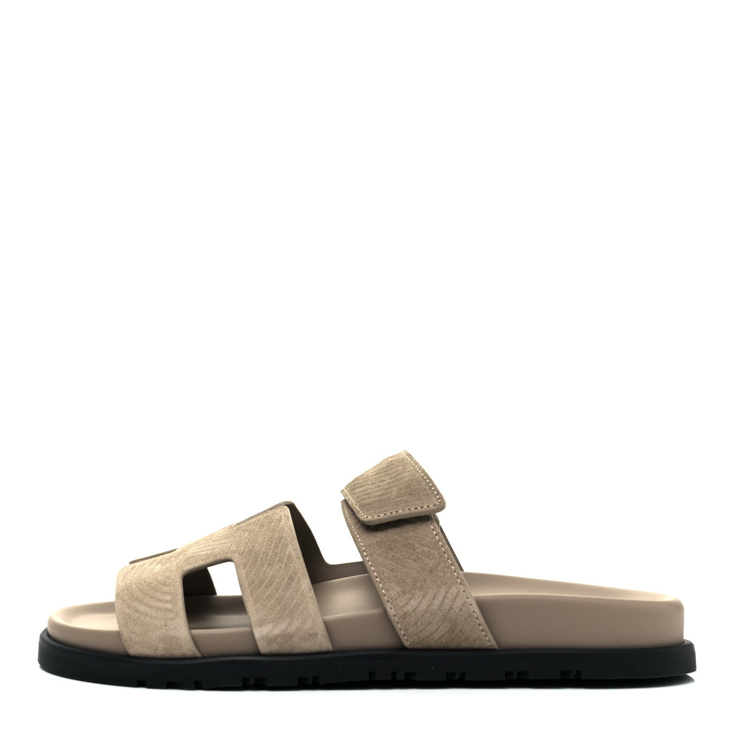 Suede Goatskin Chaine d'Ancre Womens Chypre Sandals 38.5 Beige Sable