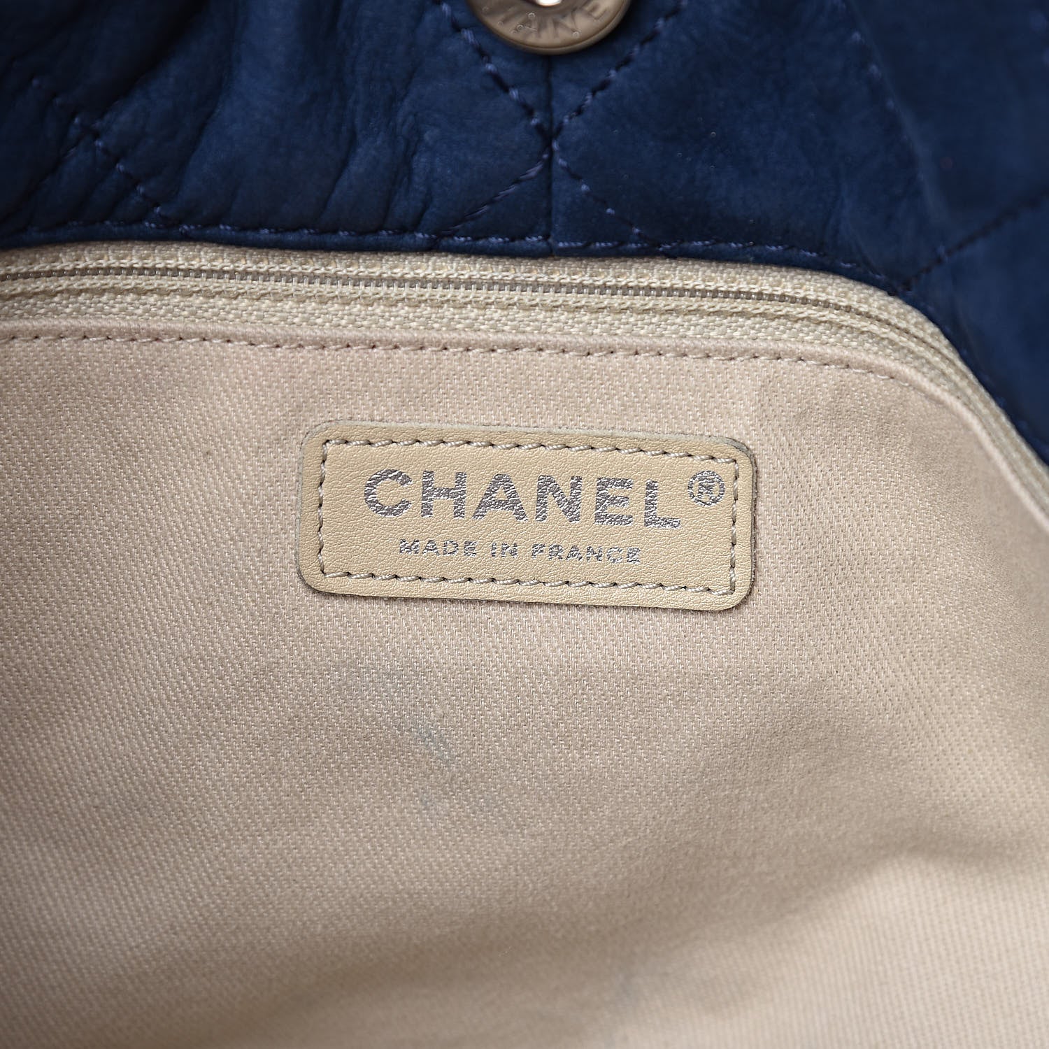 Chanel Ultra Soft Suede Natural Beauty Tote Blue 6 of 13