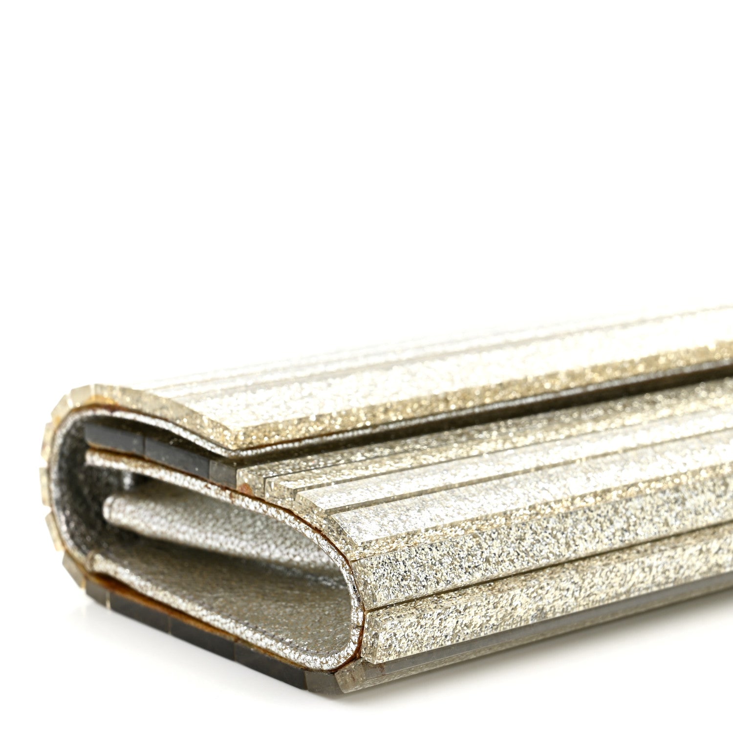 Jimmy Choo Acrylic Glitter Sweetie Clutch Champagne 1851994