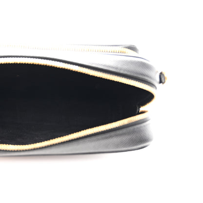 Christian Dior Grained Calfskin Caro Double Pouch Black 5 of 10