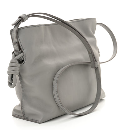 Loewe Calfskin Mini Flamenco Knot Clutch Pearl Grey 3 of 10