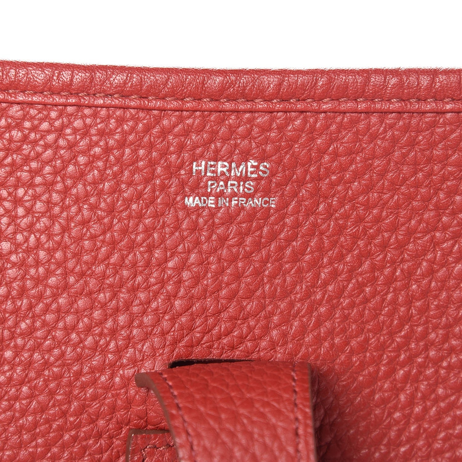 Hermes Taurillon Clemence Evelyne III GM Rouge Garance 6 of 8