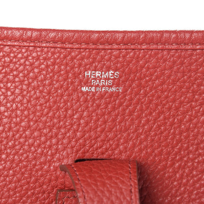 Hermes Taurillon Clemence Evelyne III GM Rouge Garance 6 of 8