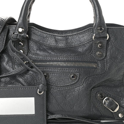 Balenciaga Agneau Classic Silver Hardware Mini City Gris Fossile 7 of 9