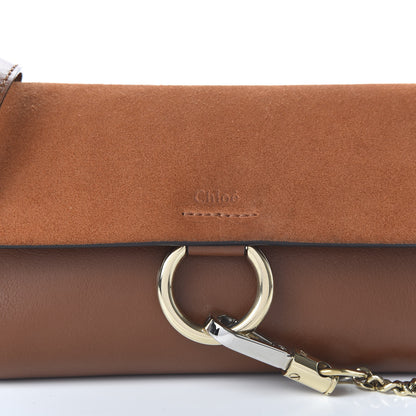 Chloe Suede Calfskin Mini Faye Shoulder Bag Tobacco 10 of 10