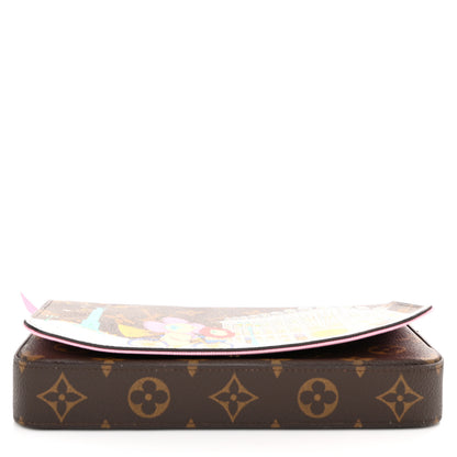 Louis Vuitton Monogram 2022 Christmas Animation Paris Pochette Felicie Chain Wallet Pink 10 of 10