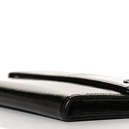 Chanel Patent Goatskin Large Flap Wallet Dark Brown 6 of 10