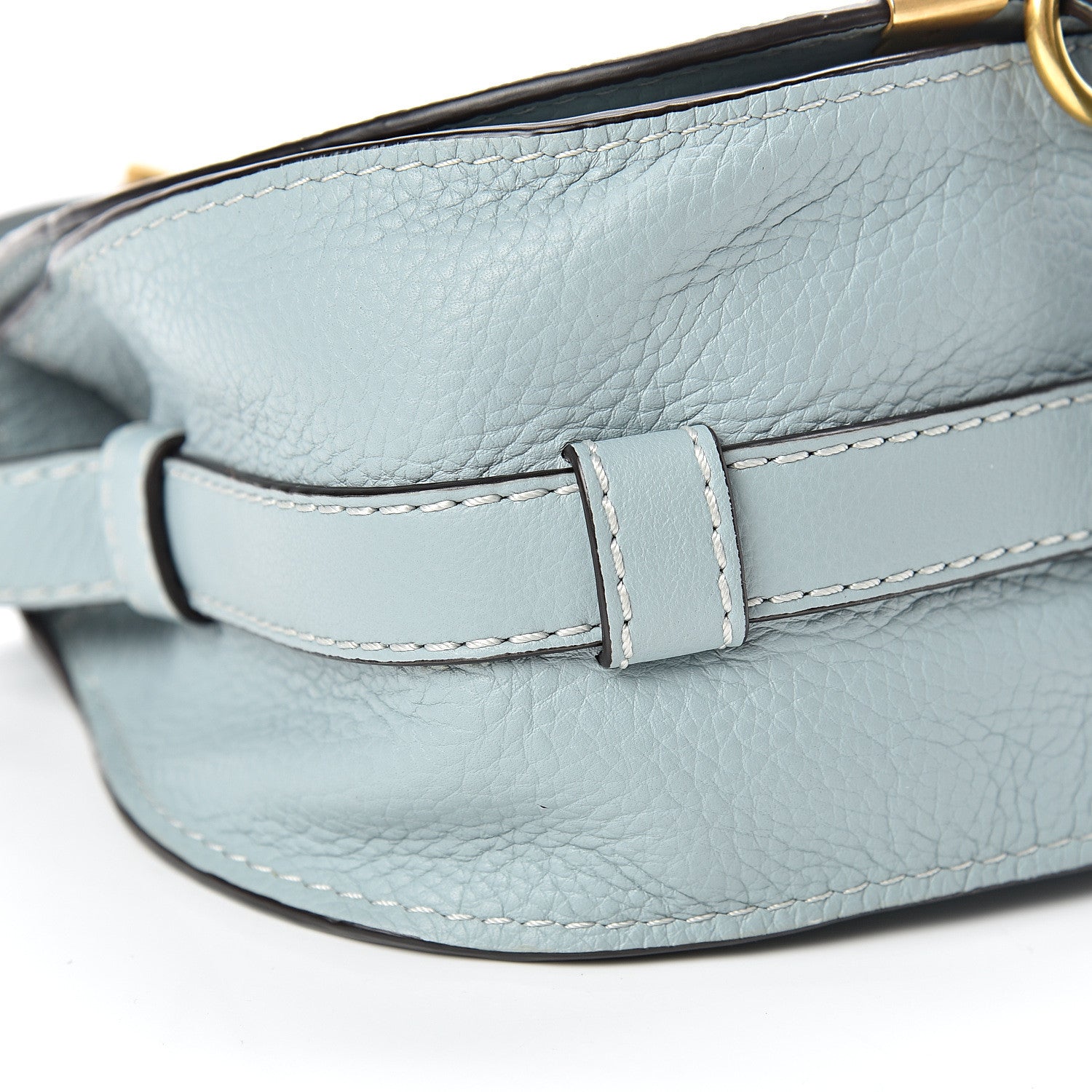 Chloe Calfskin Mini Marcie Round Crossbody Bag Faded Blue 9 of 10