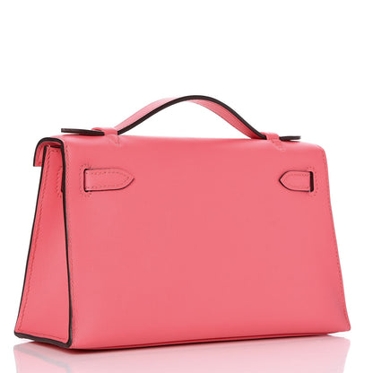 Hermes Swift Kelly Pochette Clutch Rose Azalee 3 of 21