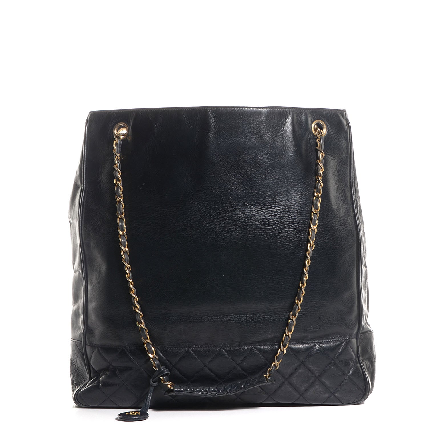 Chanel Lambskin Shopping Tote Black 1 of 8