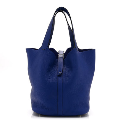 Hermes Taurillon Clemence Picotin Lock 26 GM Bleu Electrique 1 of 10