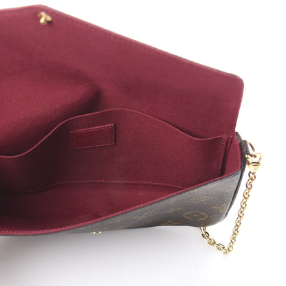 Louis Vuitton Monogram Pochette Felicie Chain Wallet Fuchsia 5 of 9