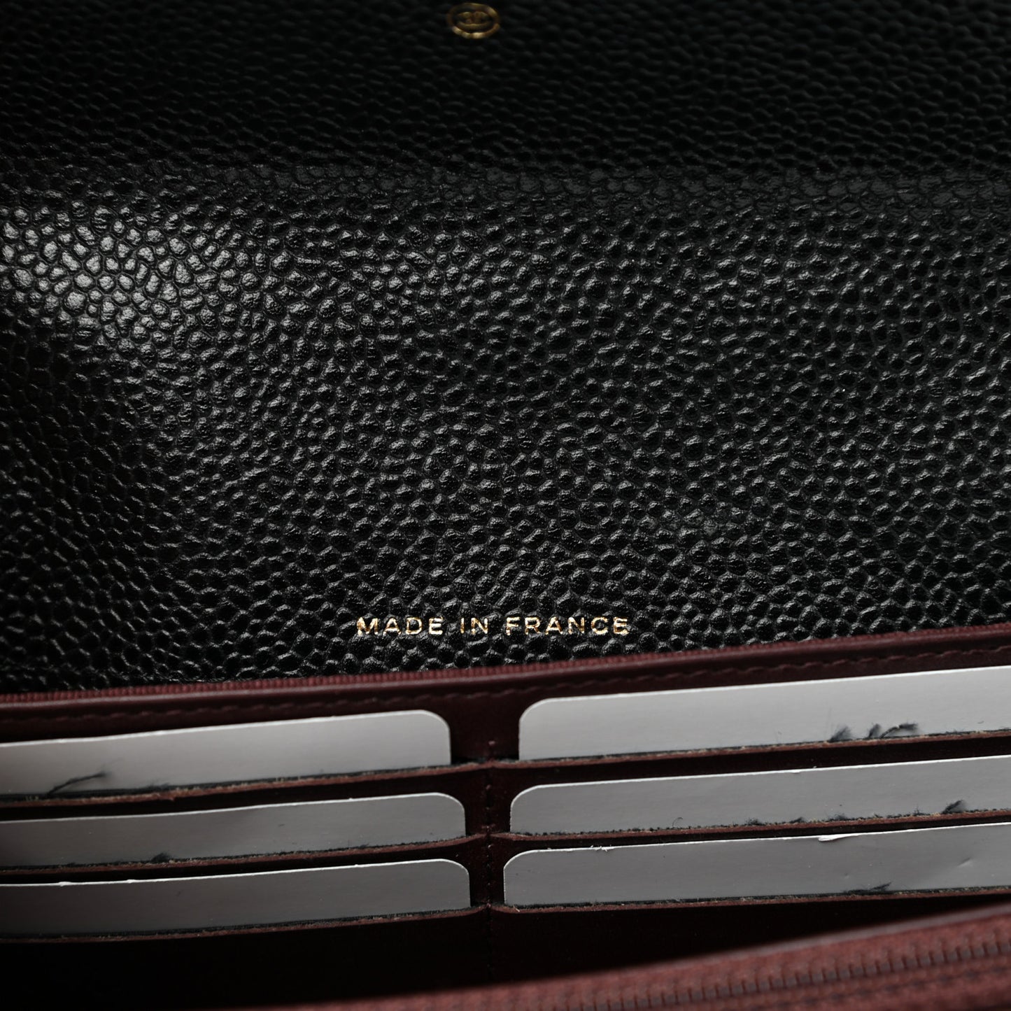 Caviar Quilted Large Gusset Flap Wallet Black