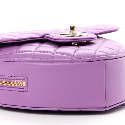 Chanel Lambskin Quilted CC In Love Heart Bag Purple 8 of 9