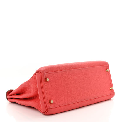 Hermes Togo Kelly Retourne 32 Rouge Pivoine 4 of 13