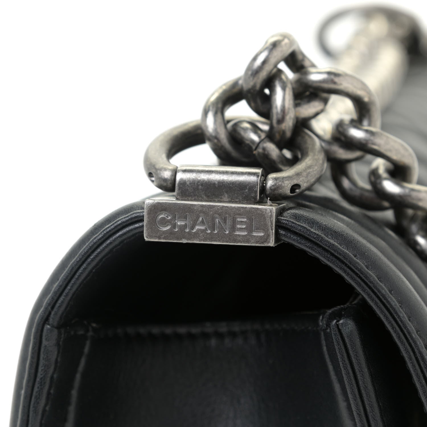 Chanel Calfskin Quilted Medium Boy Flap Black 16 of 18