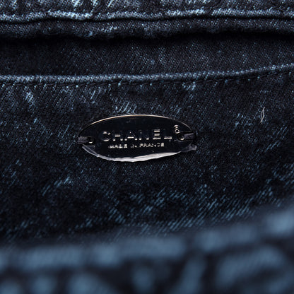 Chanel Denim Quilted Denimpression Flap Green Blue 6 of 10