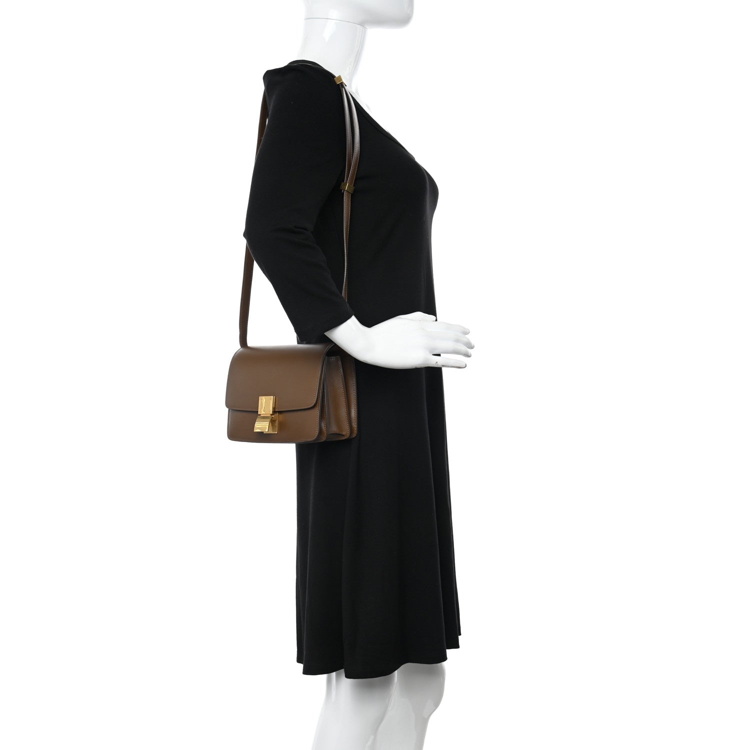 Celine Box Calfskin Small Classic Box Flap Bag Camel 2 of 11