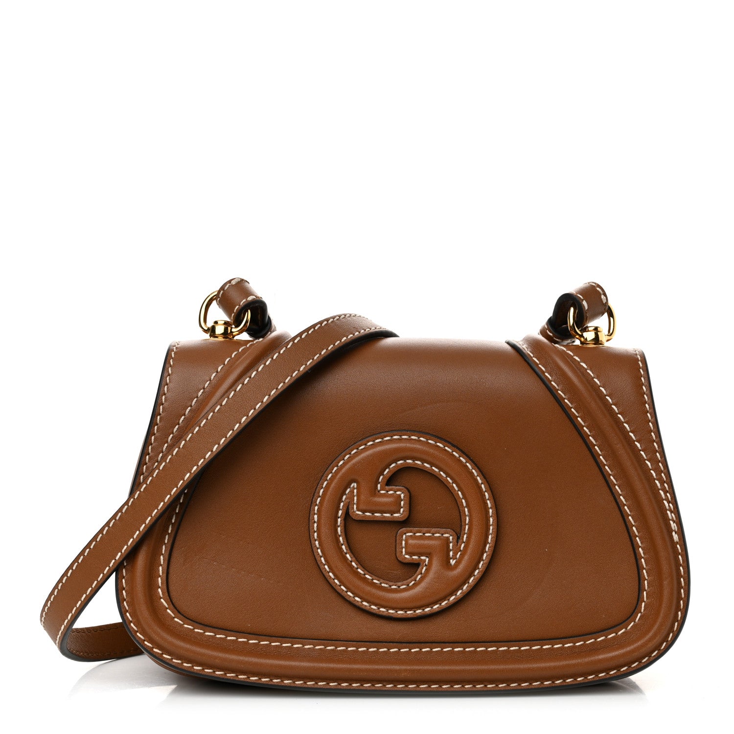 Gucci Calfskin Blondie Small Shoulder Bag Brown 1 of 15