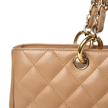 Chanel Caviar Quilted Grand Shopping Tote GST Beige 16 of 21