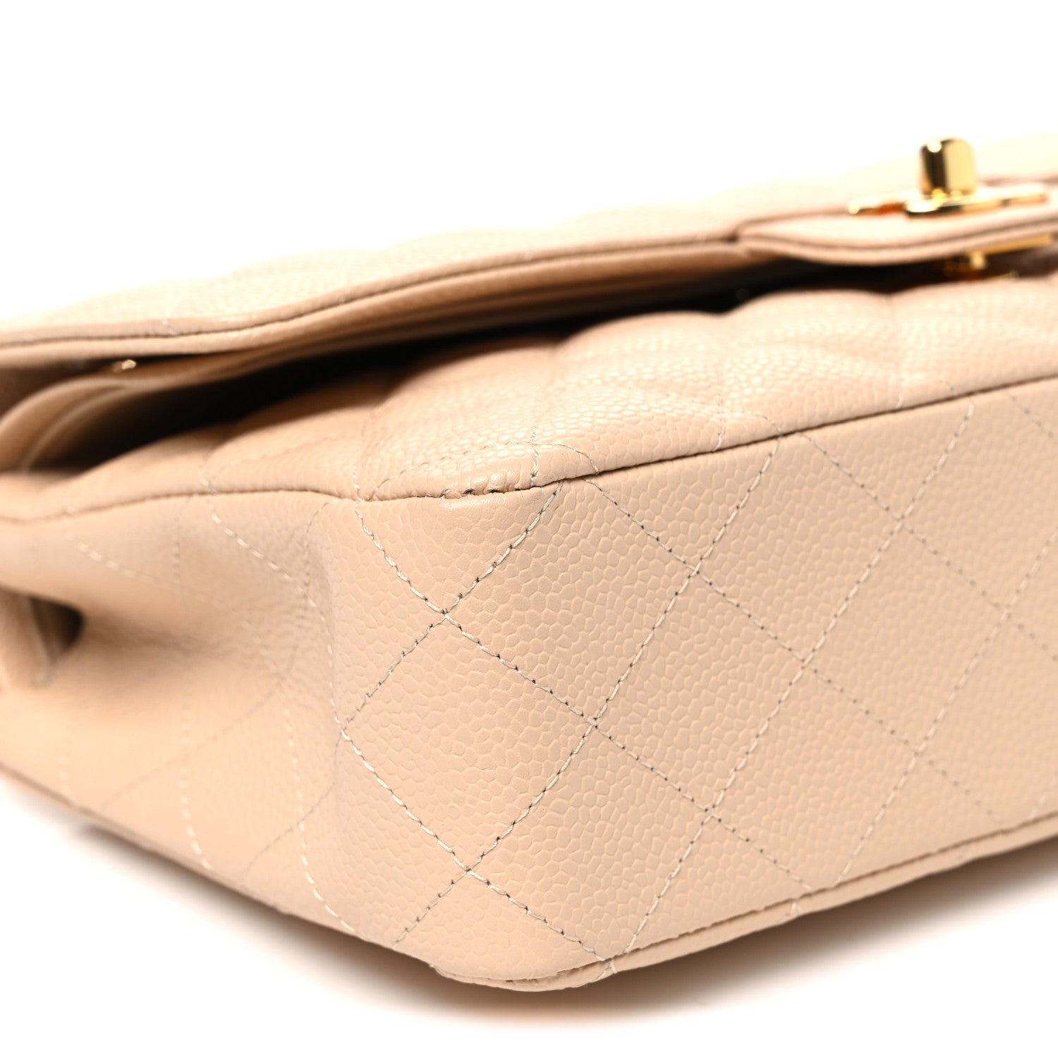 Chanel Caviar Quilted Medium Double Flap Beige Beige Clair 9 of 11