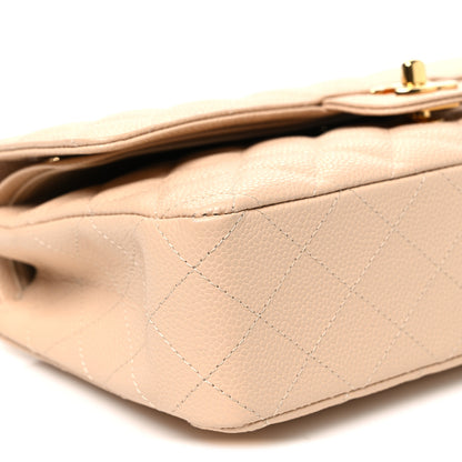 Chanel Caviar Quilted Medium Double Flap Beige Beige Clair 9 of 11